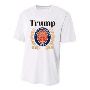 Trump A Fine President 2024 Re Election 2024 Youth Performance Sprint T-Shirt