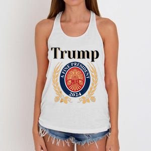 Trump A Fine President 2024 Re Election 2024 Women's Knotted Racerback Tank