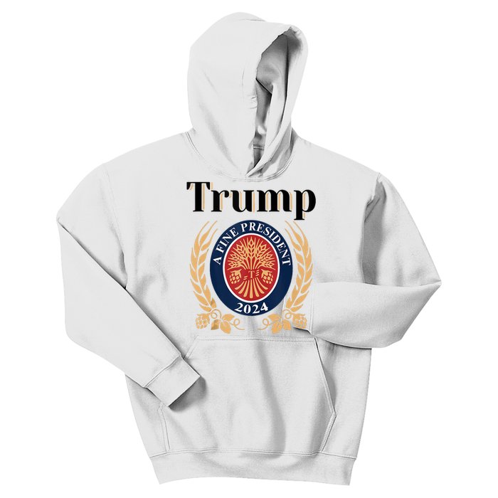 Trump A Fine President 2024 Re Election 2024 Kids Hoodie