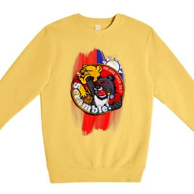 Taiwan Air Force Badge Taiwan Flag Premium Crewneck Sweatshirt