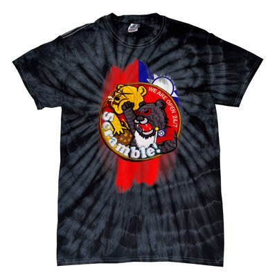 Taiwan Air Force Badge Taiwan Flag Tie-Dye T-Shirt