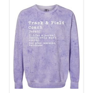 Track And Field Coach Definition Funny Trainer Gift Present Colorblast Crewneck Sweatshirt