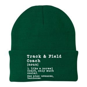 Track And Field Coach Definition Funny Trainer Gift Present Knit Cap Winter Beanie