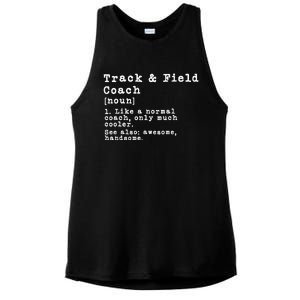 Track And Field Coach Definition Funny Trainer Gift Present Ladies PosiCharge Tri-Blend Wicking Tank