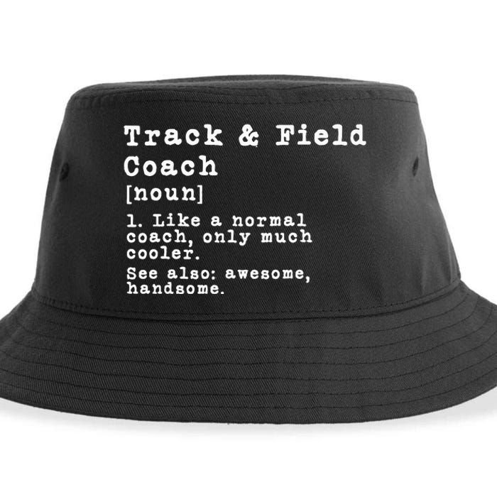 Track And Field Coach Definition Funny Trainer Gift Present Sustainable Bucket Hat