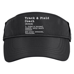 Track And Field Coach Definition Funny Trainer Gift Present Adult Drive Performance Visor