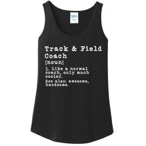 Track And Field Coach Definition Funny Trainer Gift Present Ladies Essential Tank