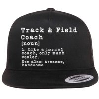 Track And Field Coach Definition Funny Trainer Gift Present Flat Bill Trucker Hat