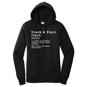 Track And Field Coach Definition Funny Trainer Gift Present Women's Pullover Hoodie