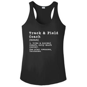 Track And Field Coach Definition Funny Trainer Gift Present Ladies PosiCharge Competitor Racerback Tank