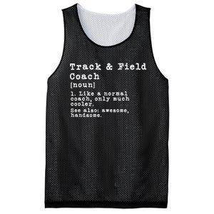 Track And Field Coach Definition Funny Trainer Gift Present Mesh Reversible Basketball Jersey Tank