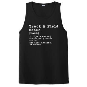 Track And Field Coach Definition Funny Trainer Gift Present PosiCharge Competitor Tank