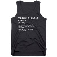 Track And Field Coach Definition Funny Trainer Gift Present Tank Top