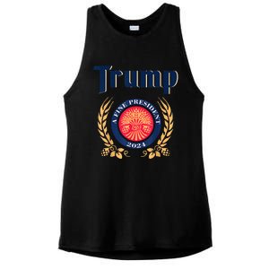 Trump A Fine President 2024 Take America Back Election Ladies PosiCharge Tri-Blend Wicking Tank