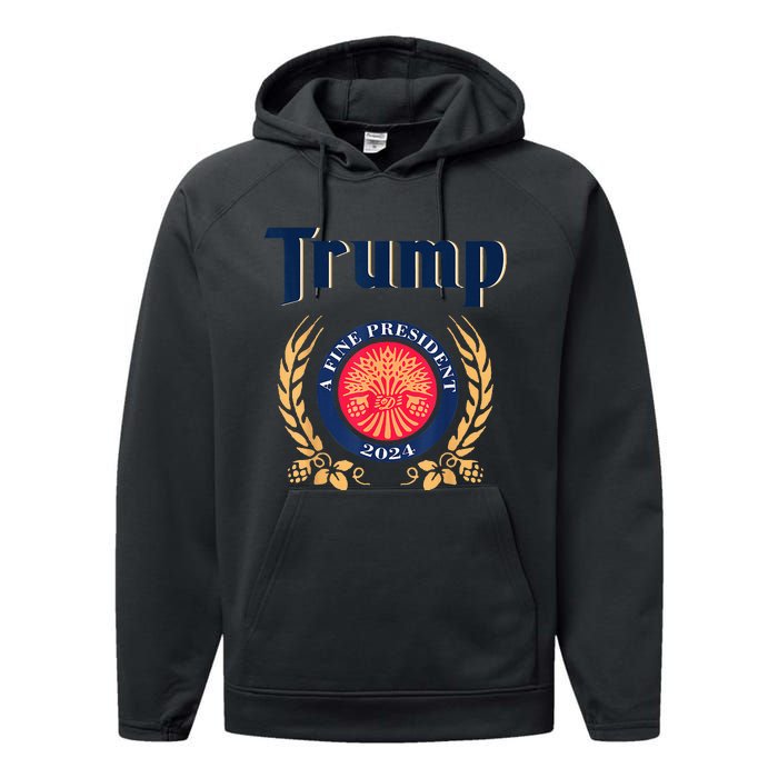 Trump A Fine President 2024 Take America Back Election Performance Fleece Hoodie