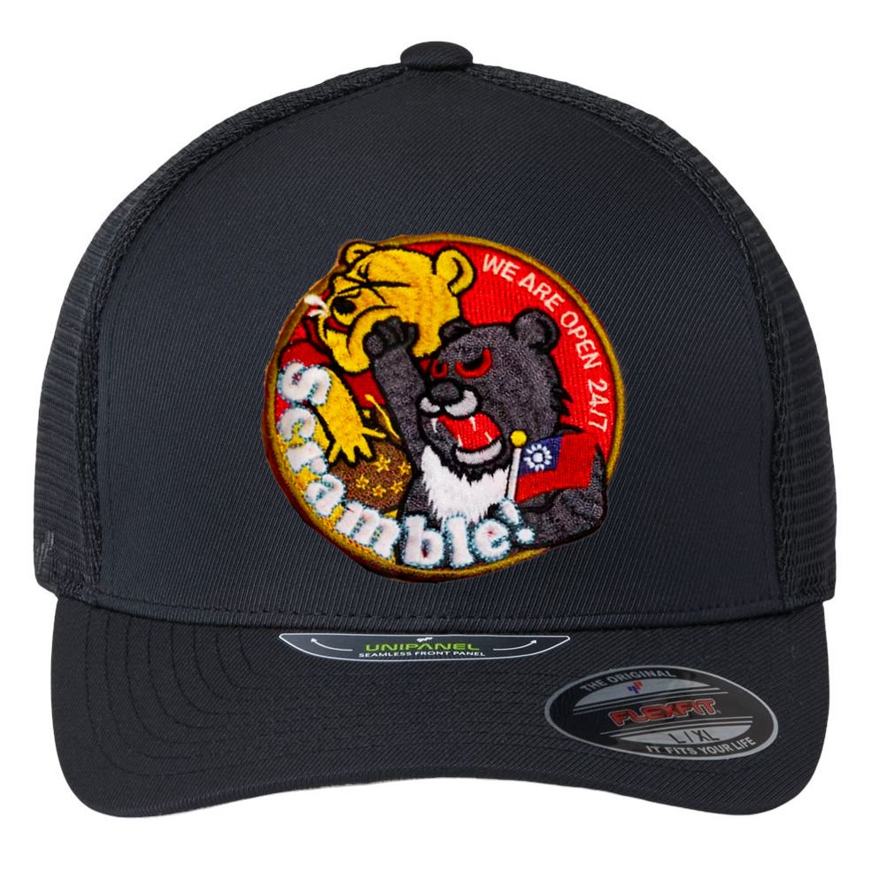 Taiwan Air Force Badge Taiwan Flag Flexfit Unipanel Trucker Cap