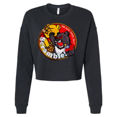Taiwan Air Force Badge Taiwan Flag Cropped Pullover Crew