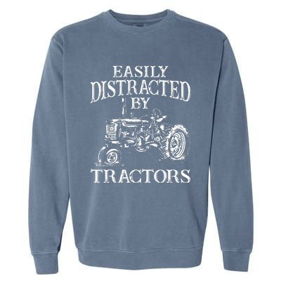 Tractor Art For Men Women Farming Agriculture Farmer Truck Garment-Dyed Sweatshirt