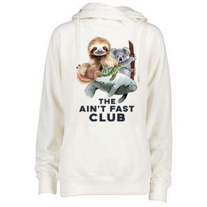 The Aint Fast Club Funny Cute Slow Animal Womens Funnel Neck Pullover Hood