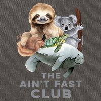 The Aint Fast Club Funny Cute Slow Animal Cotton Canvas Backpack