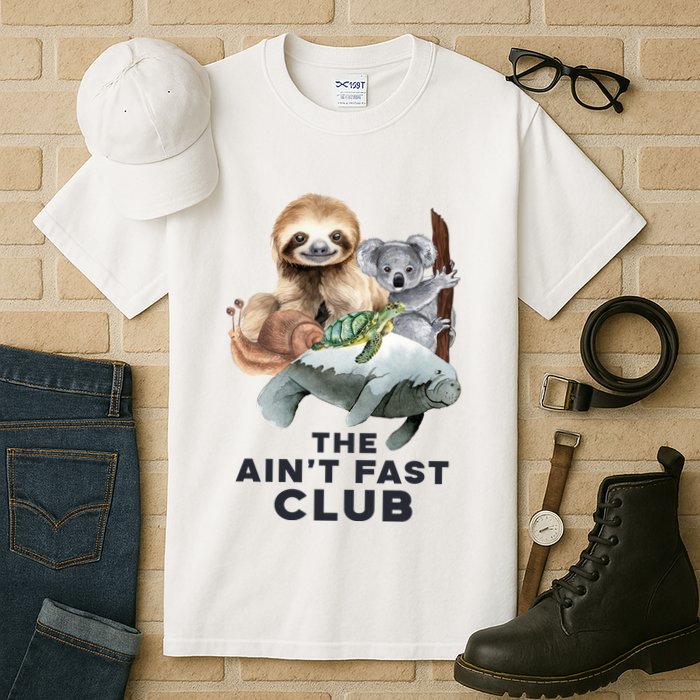 The Aint Fast Club Funny Cute Slow Animal Tall T-Shirt