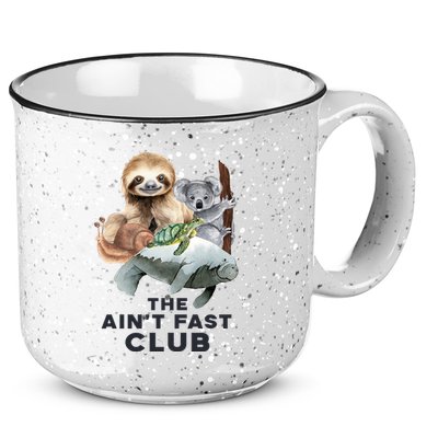 The Aint Fast Club Funny Cute Slow Animal 15oz Campfire Ceramic Mug