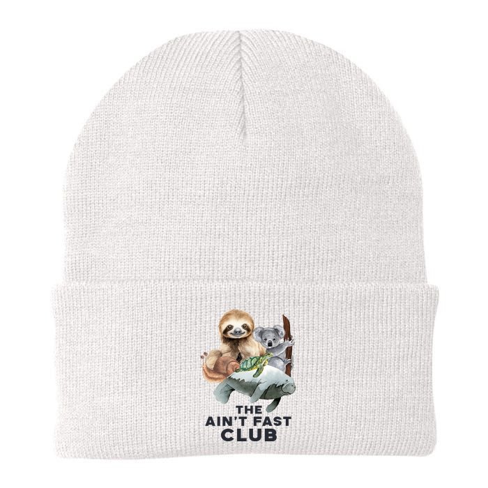 The Aint Fast Club Funny Cute Slow Animal Beanie
