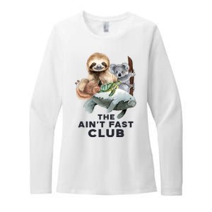 The Aint Fast Club Funny Cute Slow Animal Womens CVC Long Sleeve Shirt