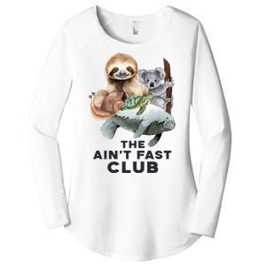 The Aint Fast Club Funny Cute Slow Animal Women's Perfect Tri Tunic Long Sleeve Shirt