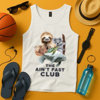 The Aint Fast Club Funny Cute Slow Animal Tank Top
