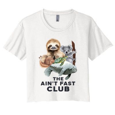 The Aint Fast Club Funny Cute Slow Animal Crop Top