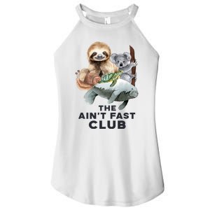 The Aint Fast Club Funny Cute Slow Animal Women's Perfect Tri Rocker Tank