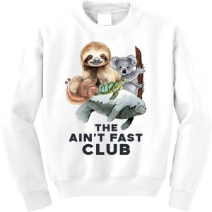 The Aint Fast Club Funny Cute Slow Animal Kids Sweatshirt