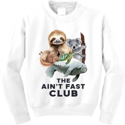 The Aint Fast Club Funny Cute Slow Animal Kids Sweatshirt