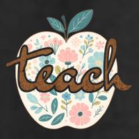 Teacher Apple Floral Cool Comfort Performance Bucket Hat
