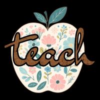 Teacher Apple Floral Impact Tech Backpack