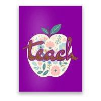 Teacher Apple Floral Poster