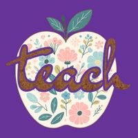 Teacher Apple Floral Poster