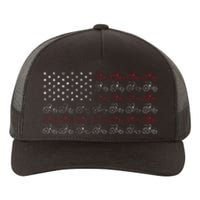 Tractor American Flag Farmer Yupoong Adult 5-Panel Trucker Hat