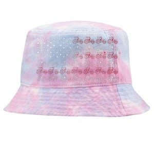 Tractor American Flag Farmer Tie-Dyed Bucket Hat