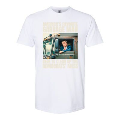 Trump AmericaS Favorite Garbage Man Trump In Trash Truck Softstyle CVC T-Shirt