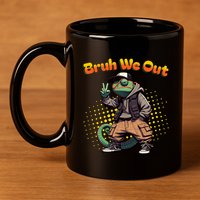 Teacher Appreciation Funny Cameleon Lizard Grad Bruh We Out Gift 11oz C Handle Ceramic Mug