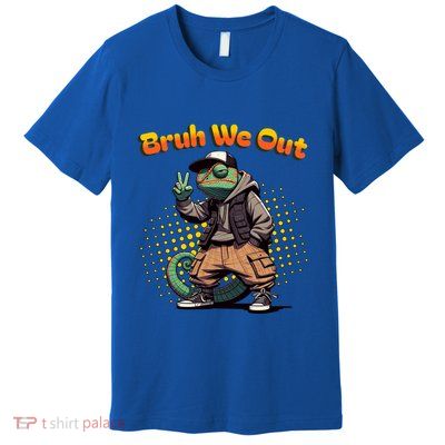 Teacher Appreciation Funny Cameleon Lizard Grad Bruh We Out Gift Premium T-Shirt