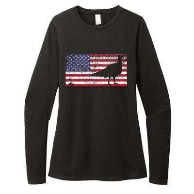 Turkey American Flag Usa Dad 4th Of July Thanksgiving Gift Womens CVC Long Sleeve Shirt