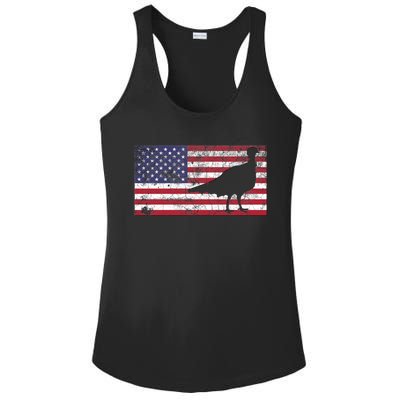 Turkey American Flag Usa Dad 4th Of July Thanksgiving Gift Ladies PosiCharge Competitor Racerback Tank