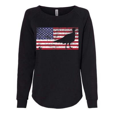 Turkey American Flag Usa Dad 4th Of July Thanksgiving Gift Womens California Wash Sweatshirt