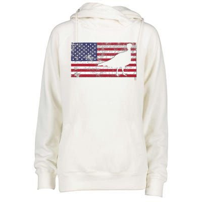 Turkey American Flag Usa Dad 4th Of July Thanksgiving Gift Womens Funnel Neck Pullover Hood