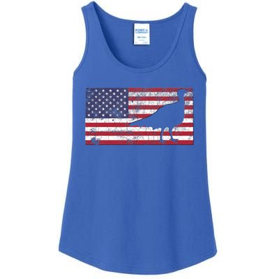 Turkey American Flag Usa Dad 4th Of July Thanksgiving Gift Ladies Essential Tank