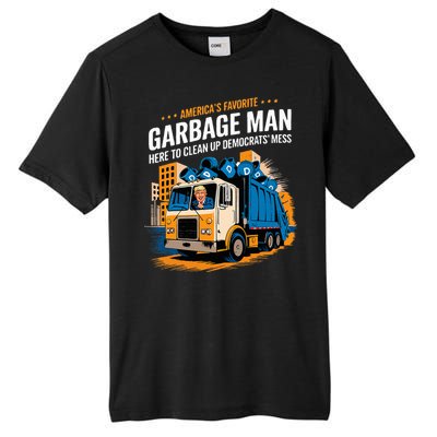 Trump AmericaS Favorite Garbage Man Trump In Trash Truck Tall Fusion ChromaSoft Performance T-Shirt