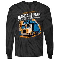 Trump AmericaS Favorite Garbage Man Trump In Trash Truck Tie-Dye Long Sleeve Shirt